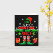 My Christmas Movies Watching Shirt Cute Elf Costum Kaart (Gele Bloem)