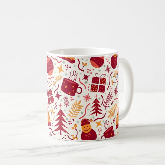 My Christmas Ornaments Beige Koffiemok (Voorkant rechts)