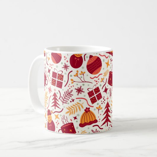 My Christmas Ornaments Beige Koffiemok (Voorkant links)