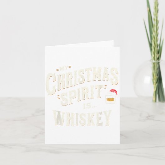 My Christmas Srit Is Whiskey Funny Xmas Whisky Dri Kaart (Voorkant)