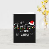 My Christmas Srit Is Whiskey Liquor Drinker Christ Kaart (Gele Bloem)