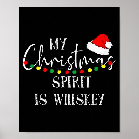 My Christmas Srit Is Whiskey Liquor Drinker Christ Poster (Voorkant)