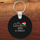 My Christmas Srit Is Whiskey Liquor Drinker Christ Sleutelhanger (Voorkant)