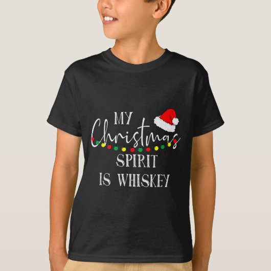 My Christmas Srit Is Whiskey Liquor Drinker Christ T-shirt (Voorkant)