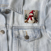 My Christmas Vierkante Button 5,1 Cm (In situ)