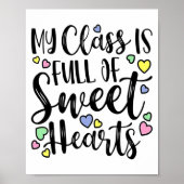 My Cl Is Full Of Sweet Heart Valentines Day Cu  Poster (Voorkant)