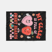 My Cl Is Full Of Sweet Hearts Hipe Teacher Va Fleece Deken (Voorkant (Horizontaal))