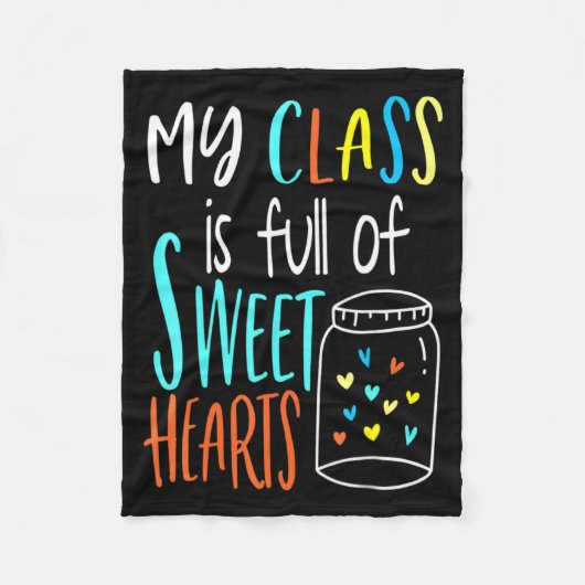 My Cl Is Full Of Sweet Hearts Teacher Valenti  Fleece Deken (Voorkant)