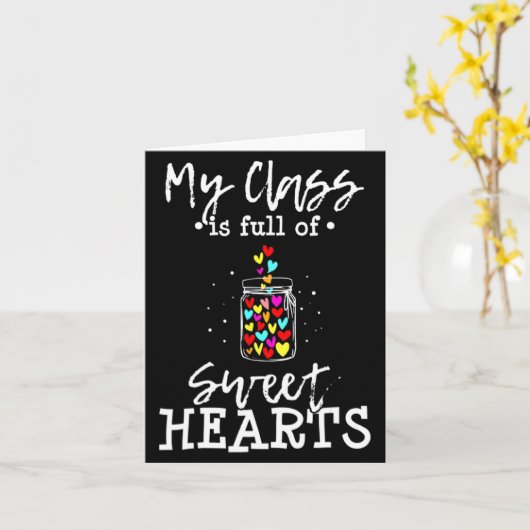 My Cl Is Full Of Sweethearts Rainbow Teacher Va _1 Kaart (Gele Bloem)