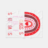 My Cl Is Full Of Sweethearts Teacher Valentines  Fleece Deken (Voorkant (Horizontaal))