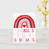 My Cl Is Full Of Sweethearts Teacher Valentines Kaart (Gele Bloem)