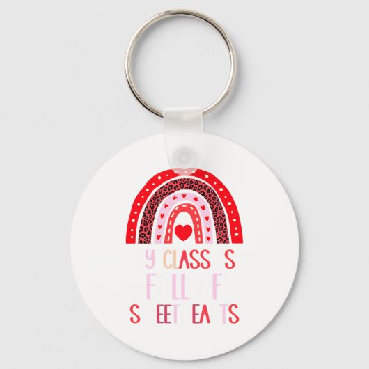 My Cl Is Full Of Sweethearts Teacher Valentines  Sleutelhanger (Voorkant)