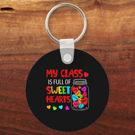 My Cl Is Full Of Sweethearts Valentines Day F Sleutelhanger (Voorkant)