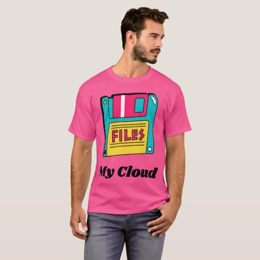 My cloud Diskettes 90s Style T-shirt (Voorkant volledig)