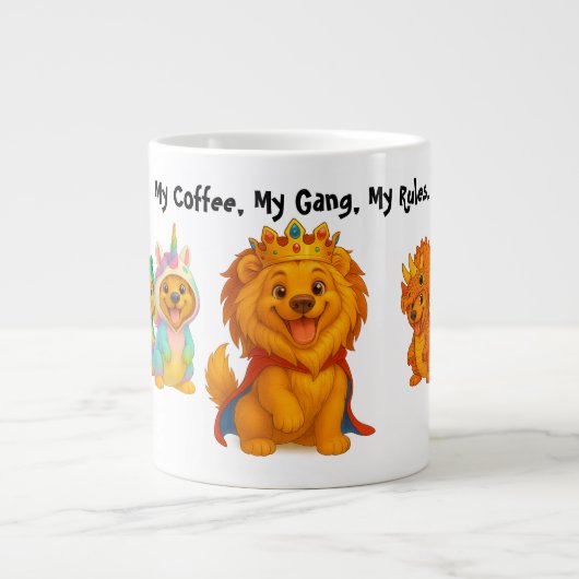 My Coffee My Gang My Rules Mok Funny Dog (Voorkant)