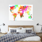 My Color World Stretched Canvas Print (Insitu (Slaapkamer))