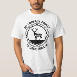 My Compass wijst op hertenseizoen - Deer Hunting T-shirt