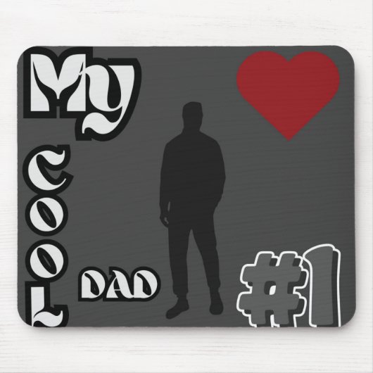 My Cool Dad #1 Grijze Muismat (Voorkant)