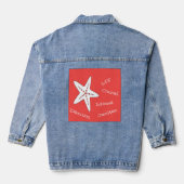 My Coral Mood Starfish Denim Jacket (Achterkant)