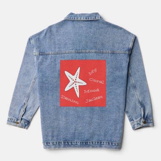 My Coral Mood Starfish Denim Jacket (Achterkant)
