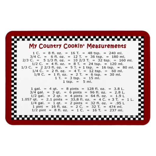 My Country Cookin' Metingen 6x4 Flex Magnet Magneet (Horizontaal)