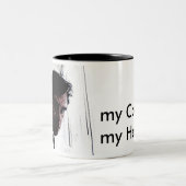 my Cousin my Hero Tweekleurige Koffiemok (Center)