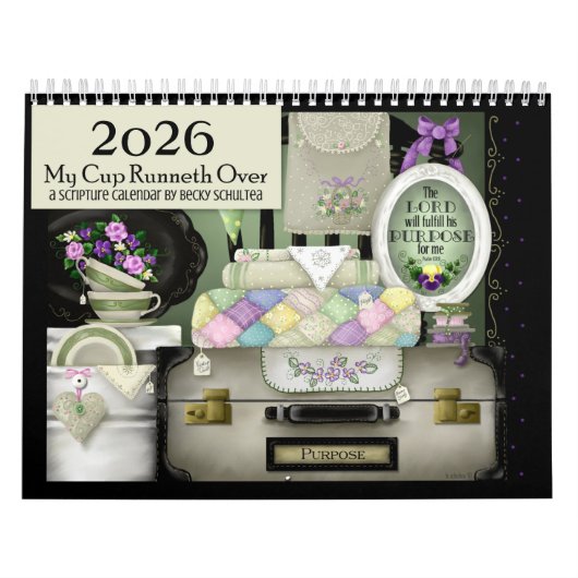 "My Cup Runneth Over" 2026 Scripture Calendar Kalender (Hoes)