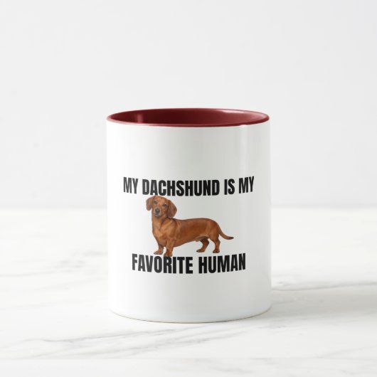 My Dachshund Is My Favorite Human Mug Mok (Midden)
