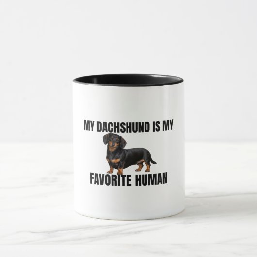 My Dachshund Is My Favorite Human Mug Mok (Midden)