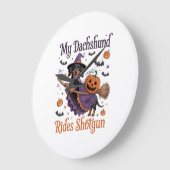 My Dachshund Rides Shotgun Grote Klok (Hoek)