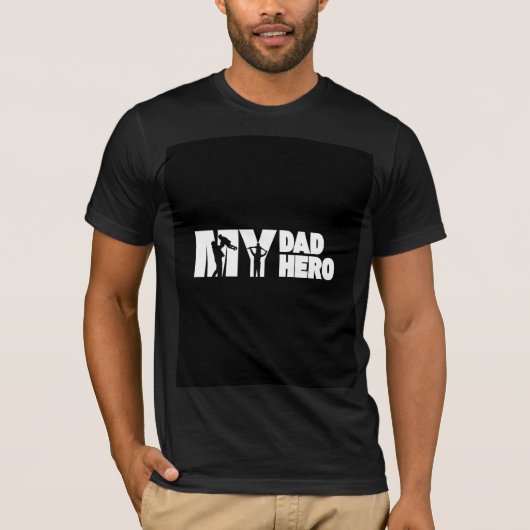 My dad helden ontwerp t-shirt  (Voorkant)