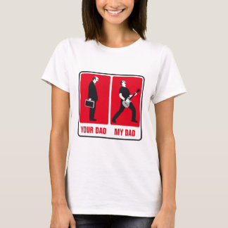 my dad is cooler than your dad rock guitar player t-shirt