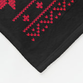 My Dad Is Feliz Navidead Ugly Sweater Christmas Fa Fleece Deken (Hoek)