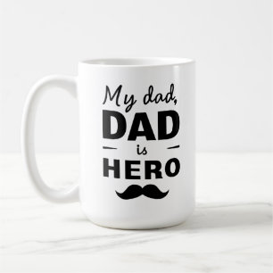 My Dad Is Hero - Bold Vaderdag Typography Koffiemok