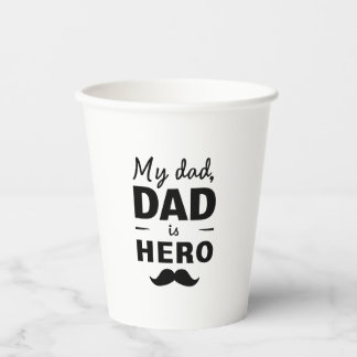 My Dad Is Hero - Bold Vaderdag Typography Papieren Bekers