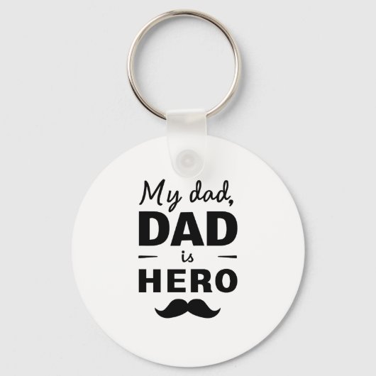 My Dad Is Hero - Bold Vaderdag Typography Sleutelhanger (Achterkant)