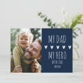 My Dad My Hero Scrip Photo Dad Aankondiging (Staand voorkant)