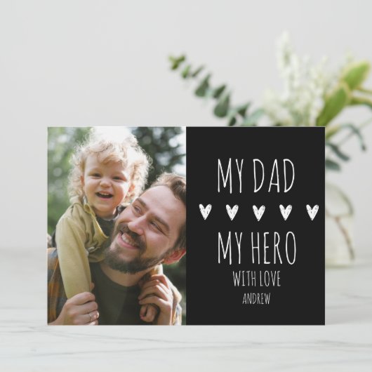 My Dad My Hero Scrip Photo of the Children Aankondiging (Staand voorkant)