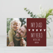 My Dad My Hero Scrip Photo Red Aankondiging (Staand voorkant)