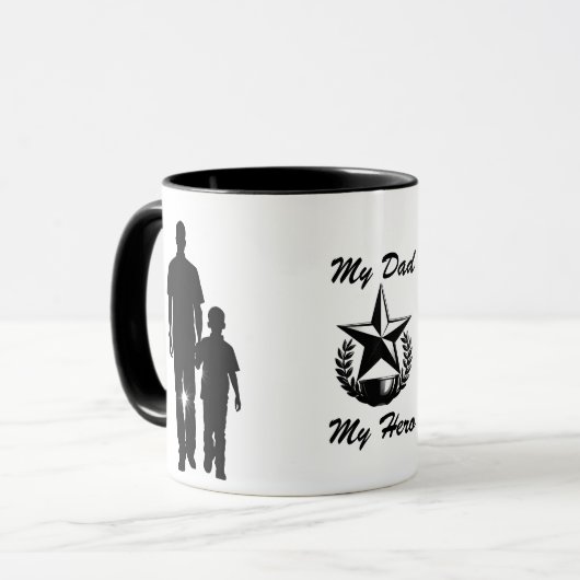 My Dad My Hero Silhouette 11 oz Mok (Voorkant links)