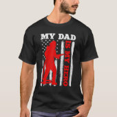 My Daddy Is My Hero USA Flag Firefighter Fireman D T-shirt (Voorkant)