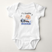 My Daddy Rocks Blue Guitar Baby Creeper BodySuit (Voorkant)