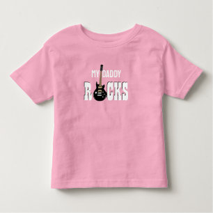 "My Daddy Rocks!" met elektrische gitaar Kinder Shirts