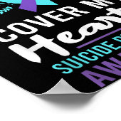 My Dad's Wings Cover Heart Suicide Awareness Ribbo Poster (Hoek)