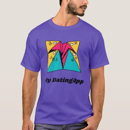 My DatingApp in the 90s 90s Style T-shirt (Voorkant)
