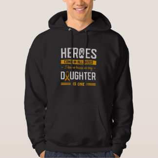 My Daughter Is My Hero Girl Childhood Cancer Hoodie