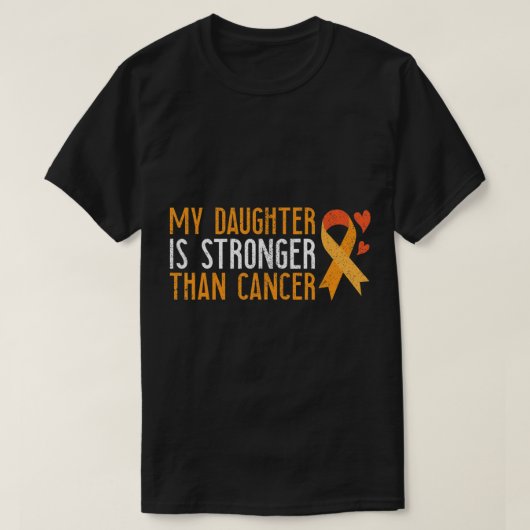 My Daughter Is Stronger Than Cancer Leukemia Aware T-shirt (Design voorkant)