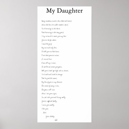 My Daughter Poster (Voorkant)