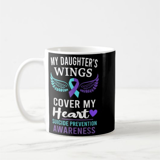 My Daughter's Wings Cover Heart Suicide Awareness Koffiemok (Links)
