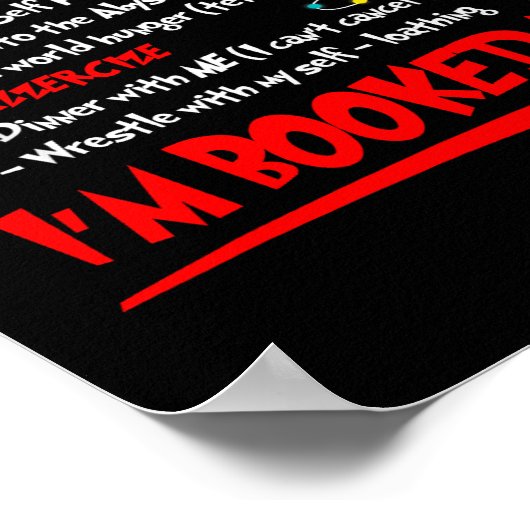 My Day I'm Booked Christmas Schedule Time  Poster (Hoek)